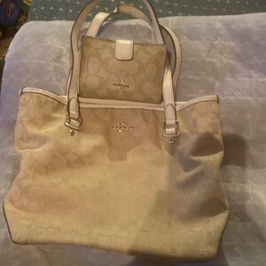 Coach purse and matching wallet
